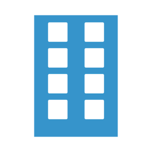 Corporation Tax Returns accounting service blue icon with transparent background