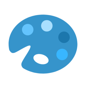 Freelance artist accountant blue icon with transparent background