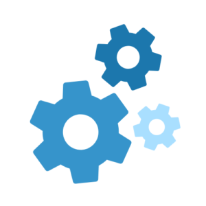 Engineering contractor accountant blue icon with transparent background